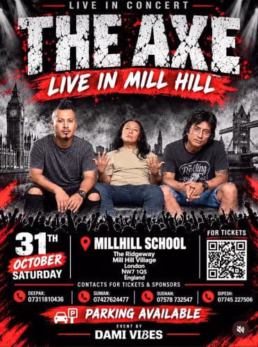 THE AXE – LIVE IN Millhill, London