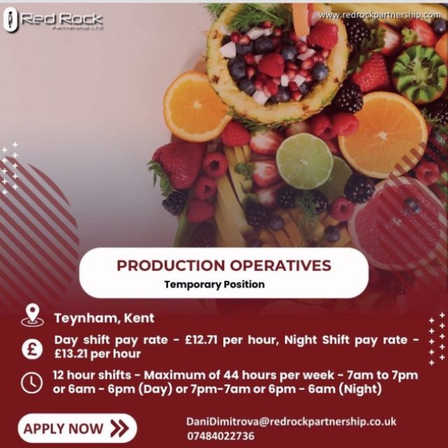 Factory Workers Needed in Sittingbourne/Teynham