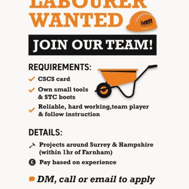 Labourer Wanted - Surrey & Hampshire