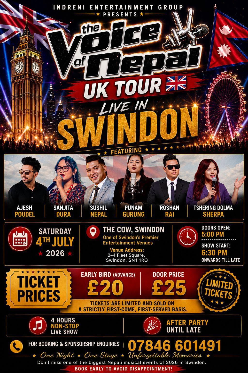 The Voice of Nepal UK Tour Live in Swindon – July 2026