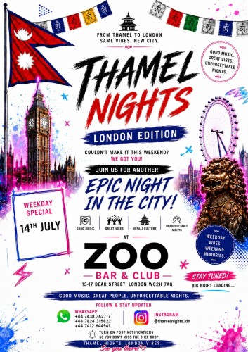 Thamel Nights London 14 July 2026